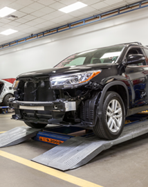 Toyota on vehicle lift | Steet Toyota of Johnstown in Johnstown NY