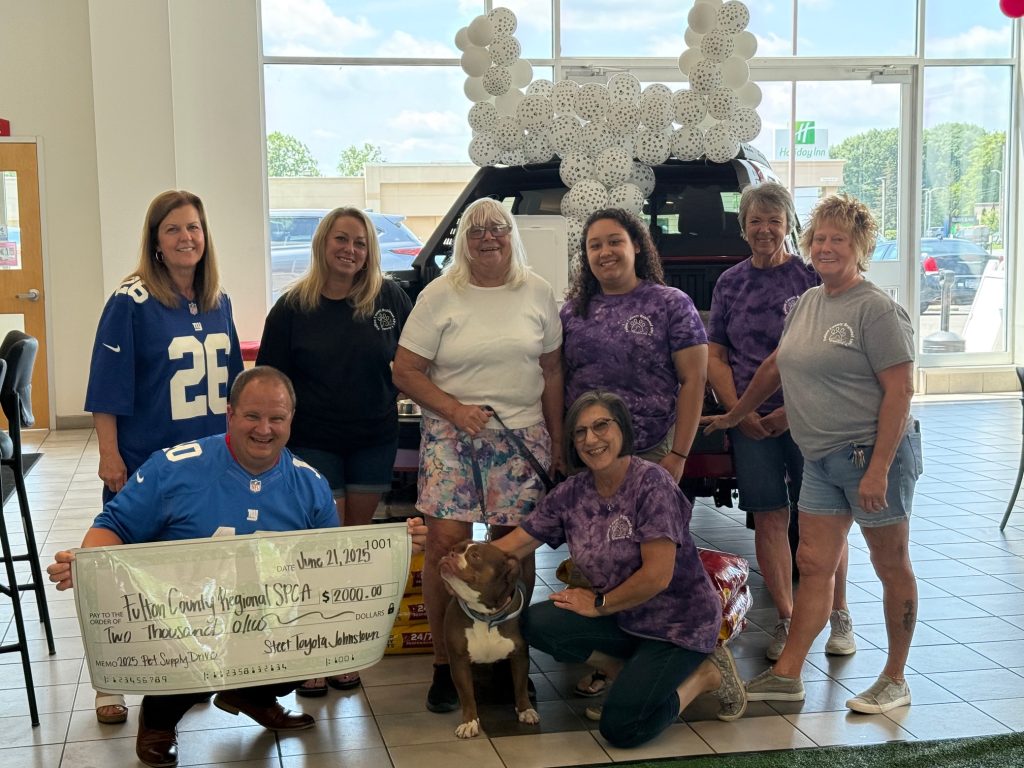Staff of Steet Toyota of Johnstown and SPCA Volunteers at Pet Adoption Day at Steet Toyota