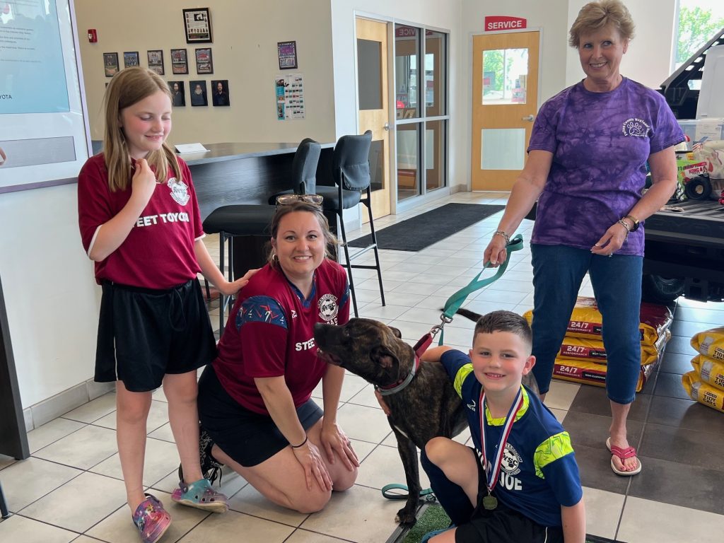 Community Members Enjoying Pet Adoption Day at Steet Toyota of Johnstown