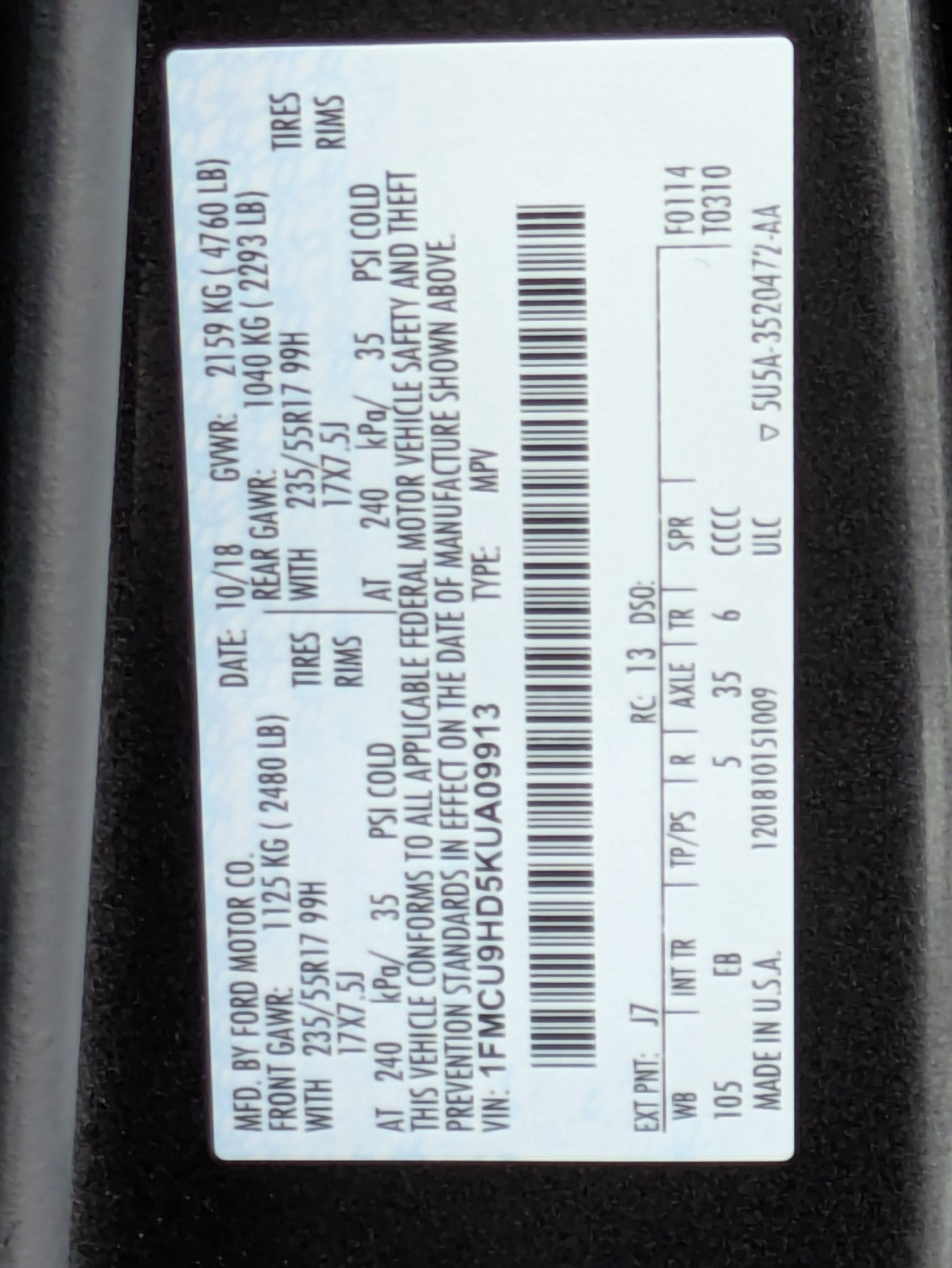 2019 Ford Escape SEL