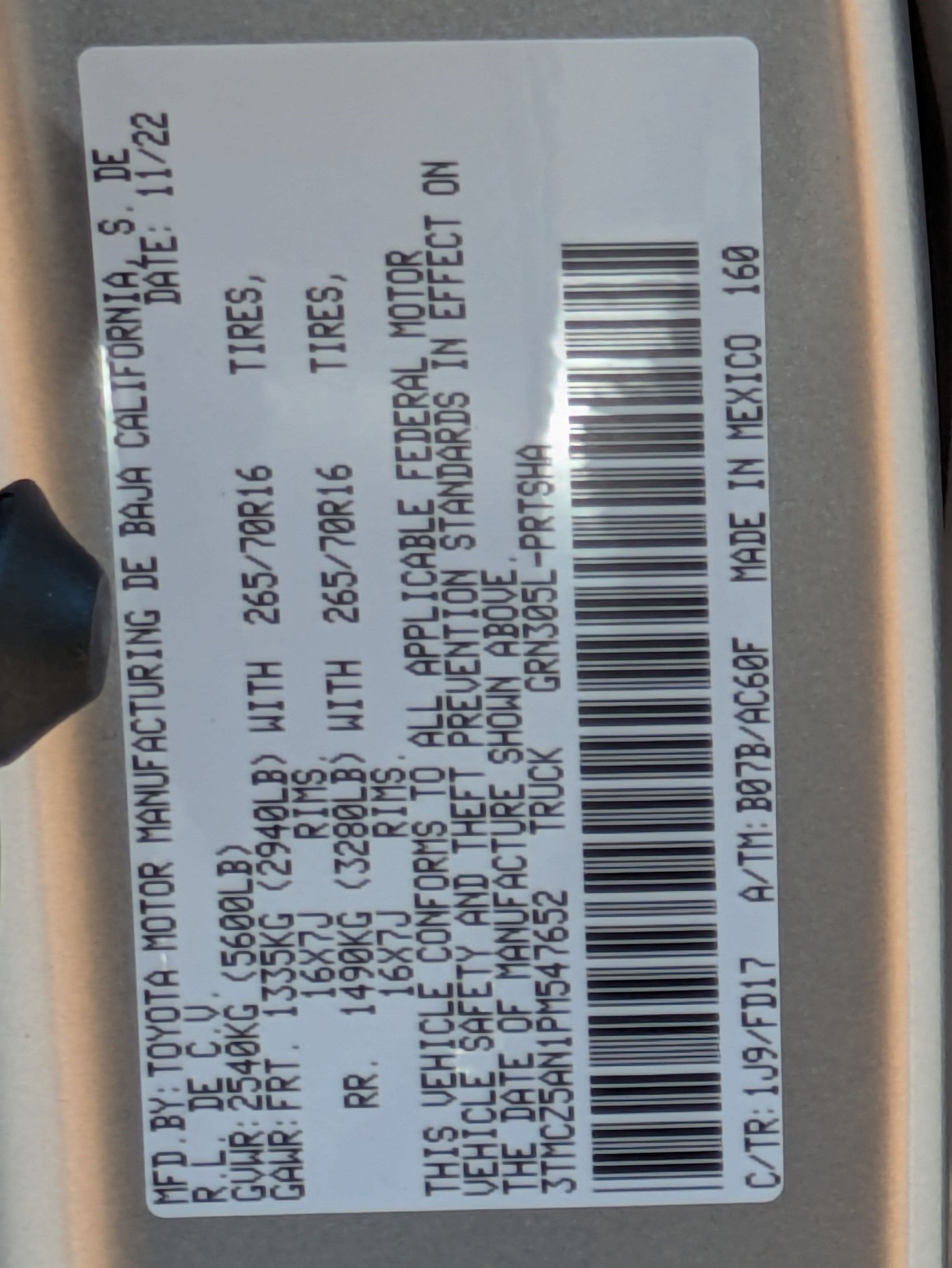 2023 Toyota Tacoma 4WD TRD Off Road