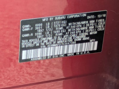 2019 Subaru Ascent Premium