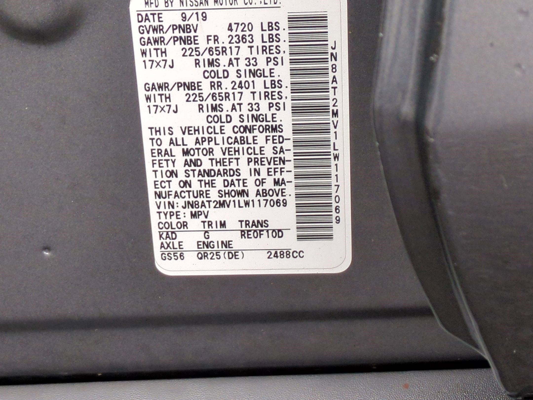 2020 Nissan Rogue SV