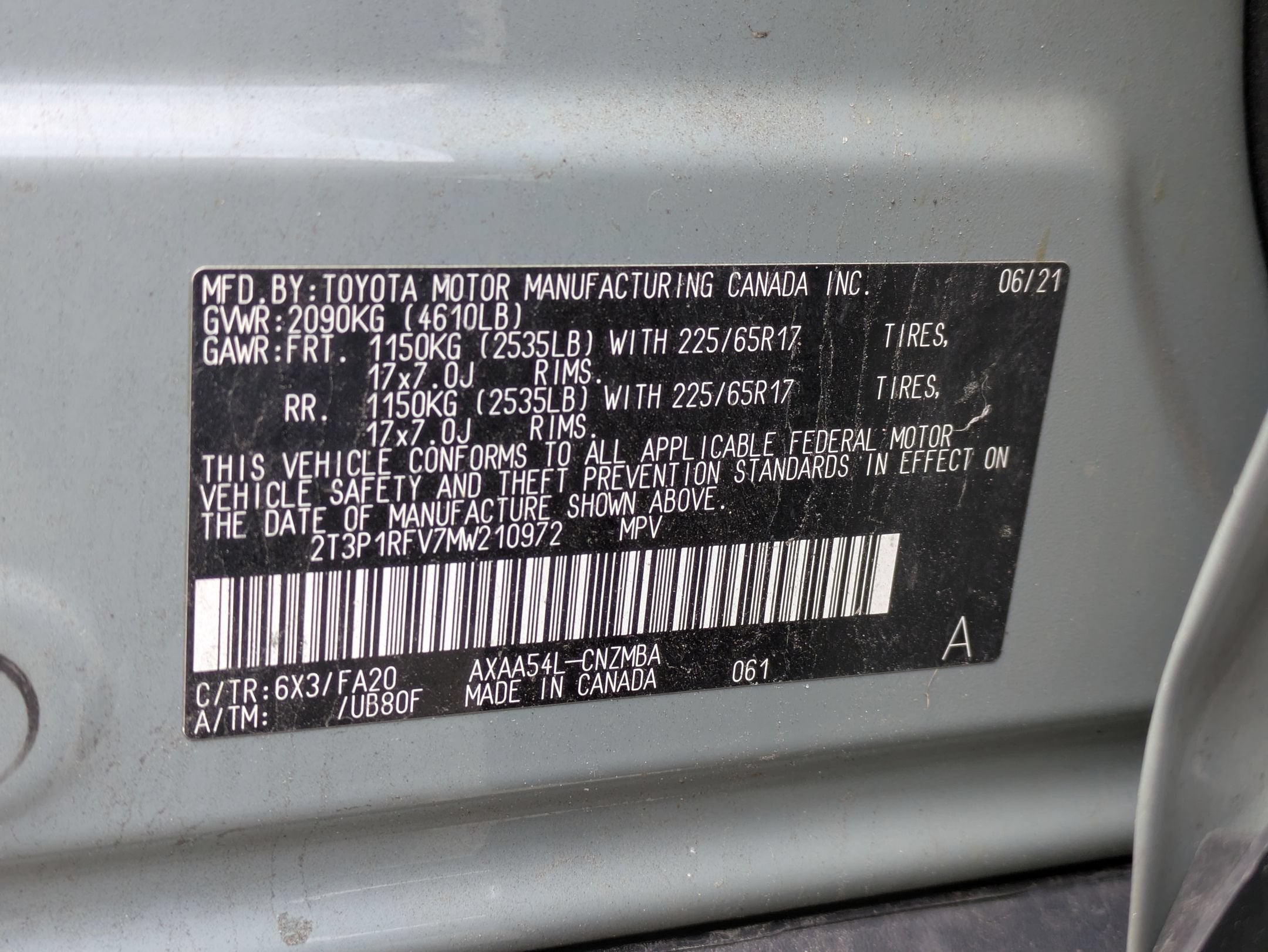 2021 Toyota RAV4 Base