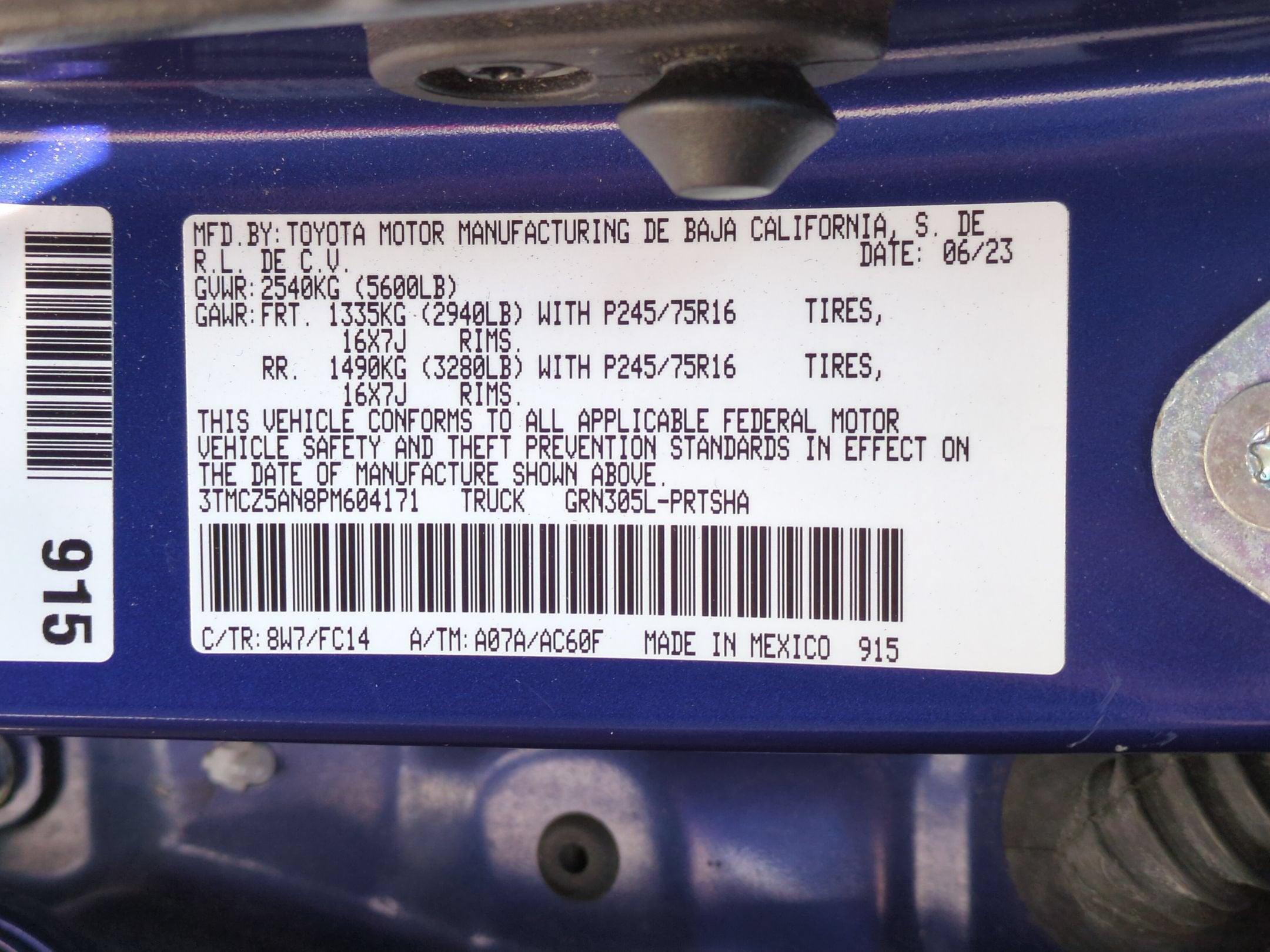 2023 Toyota Tacoma 4WD Base