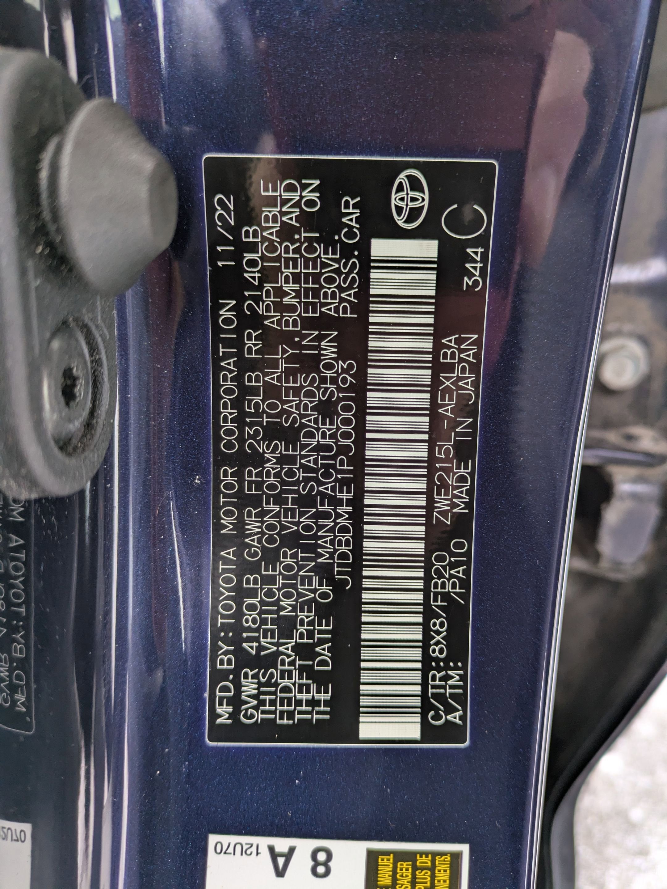 2023 Toyota Corolla Base