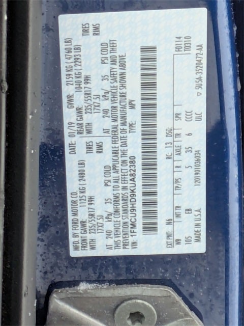 2019 Ford Escape SEL