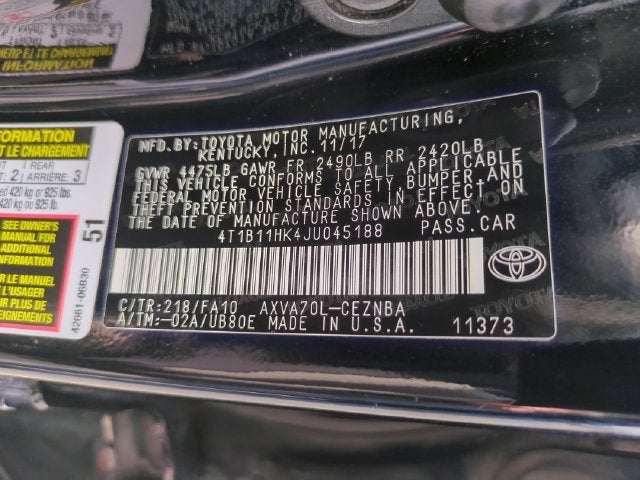 2018 Toyota Camry LE