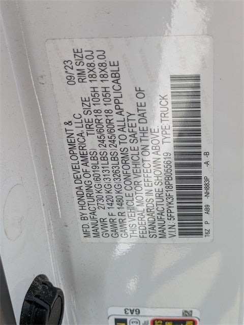 2023 Honda Ridgeline Sport