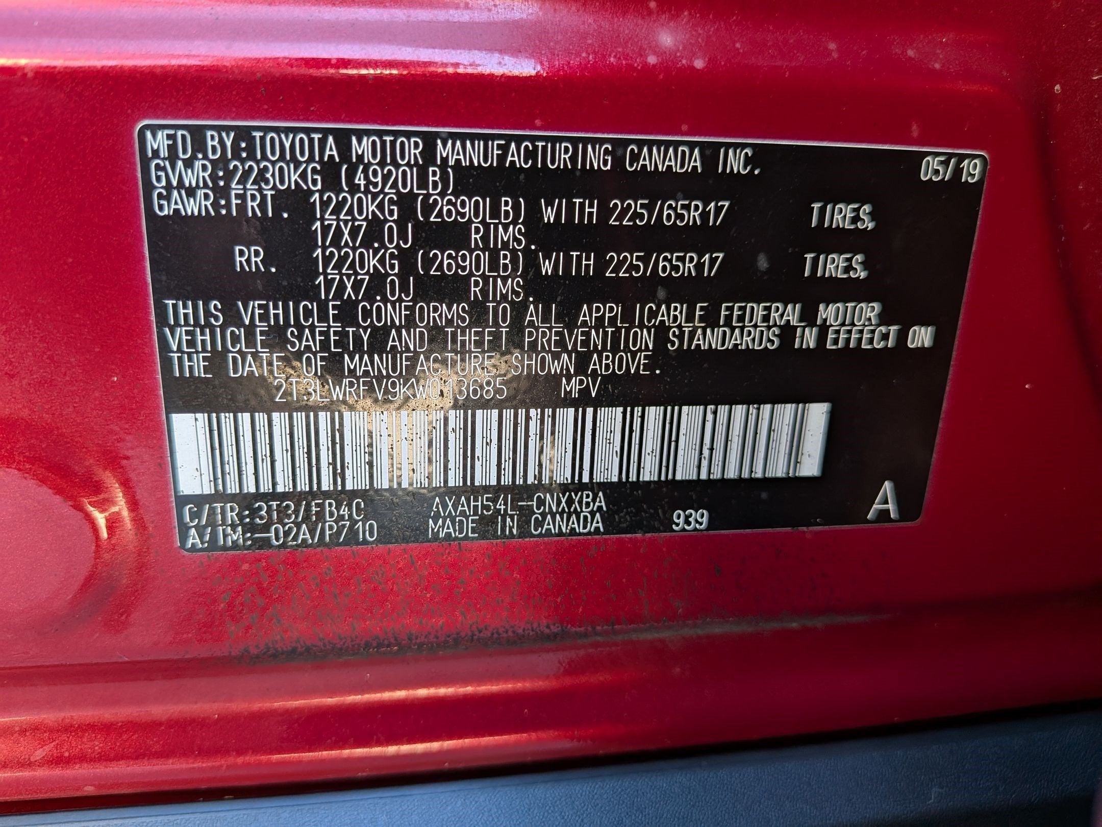 2019 Toyota RAV4 Hybrid LE