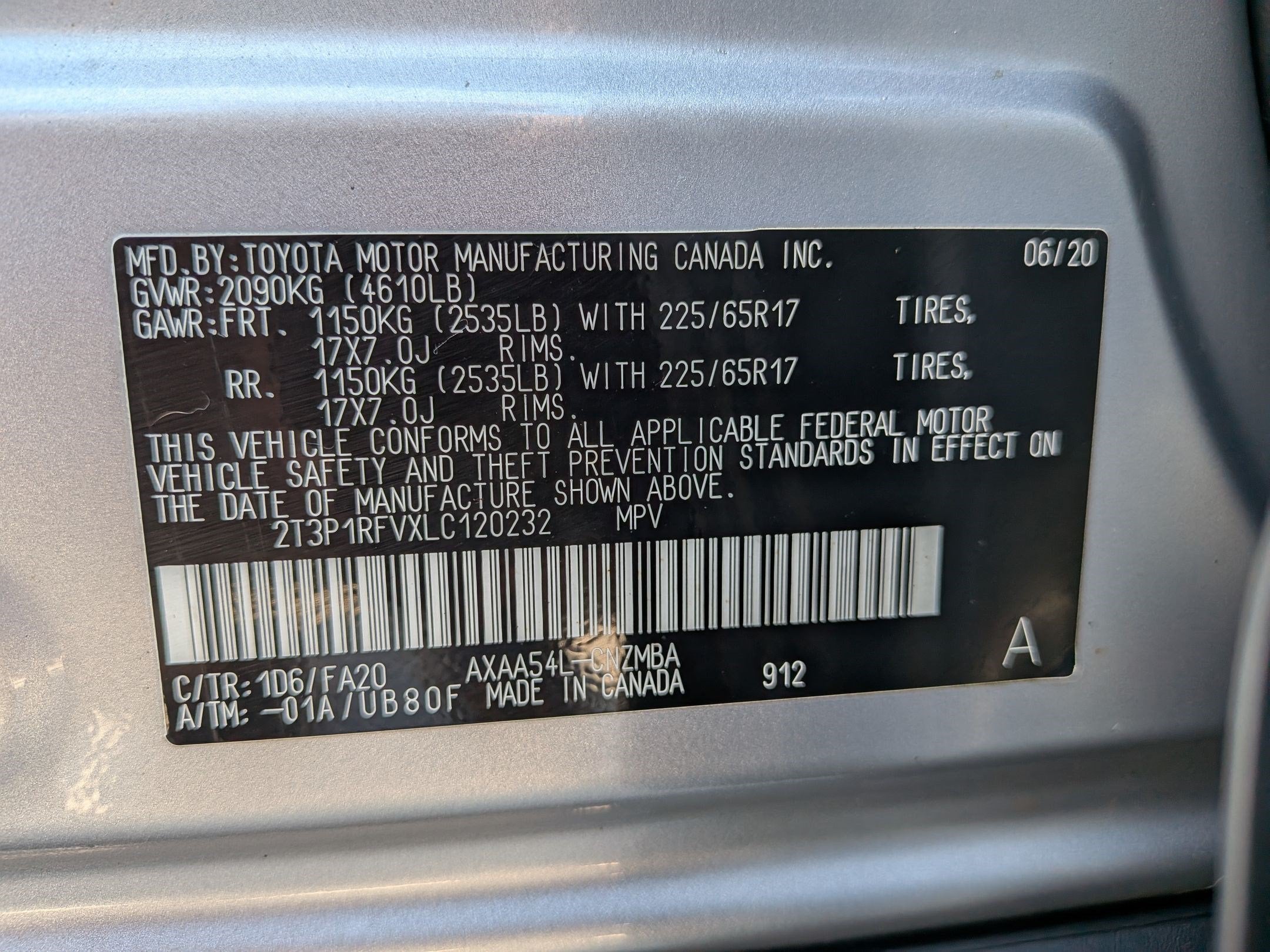 2020 Toyota RAV4 XLE