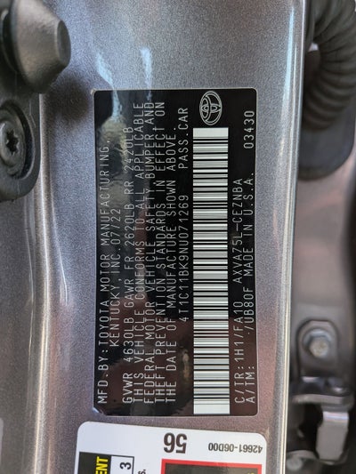 2022 Toyota Camry LE AWD