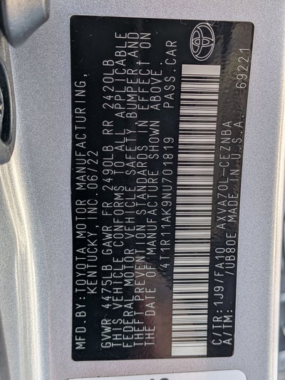 2022 Toyota Camry LE