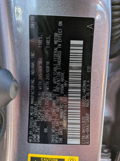 2019 Toyota Highlander XLE