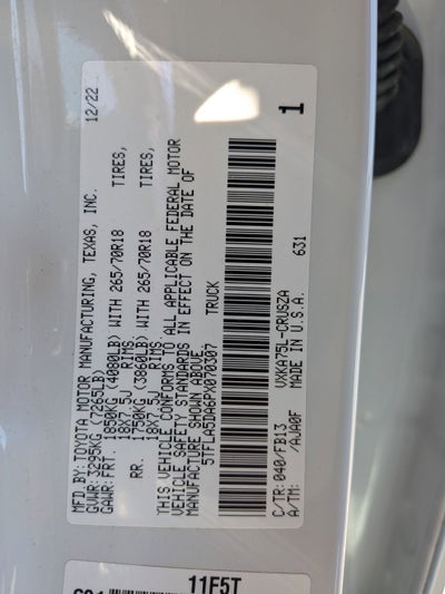 2023 Toyota Tundra SR5 w/ Off Road Pkg