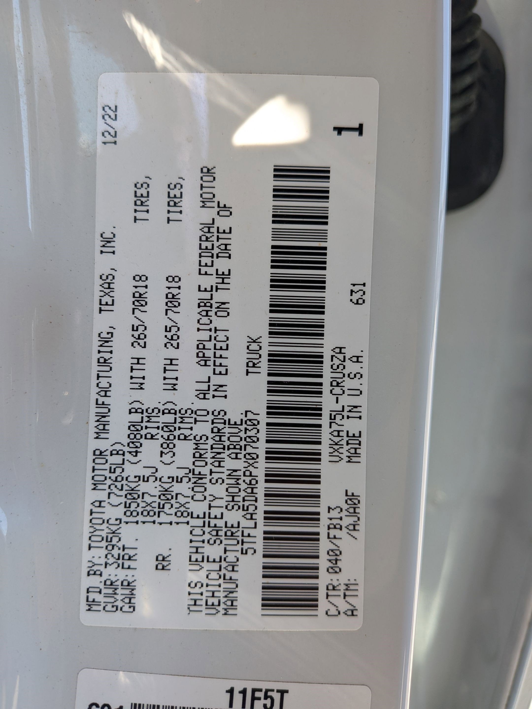 2023 Toyota Tundra SR5 w/ Off Road Pkg