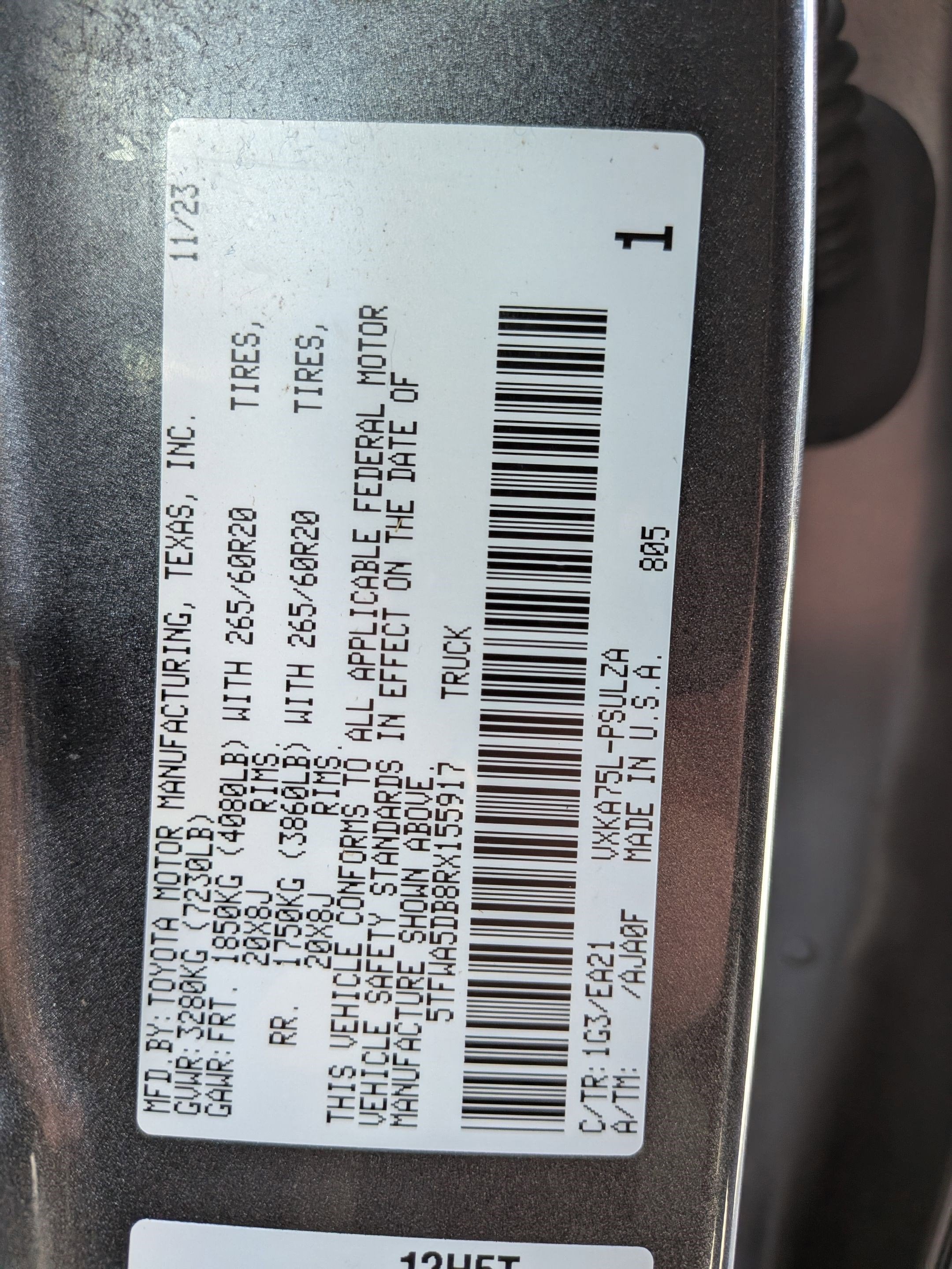 2024 Toyota Tundra Limited w/ Limited Premium & Power Pkg