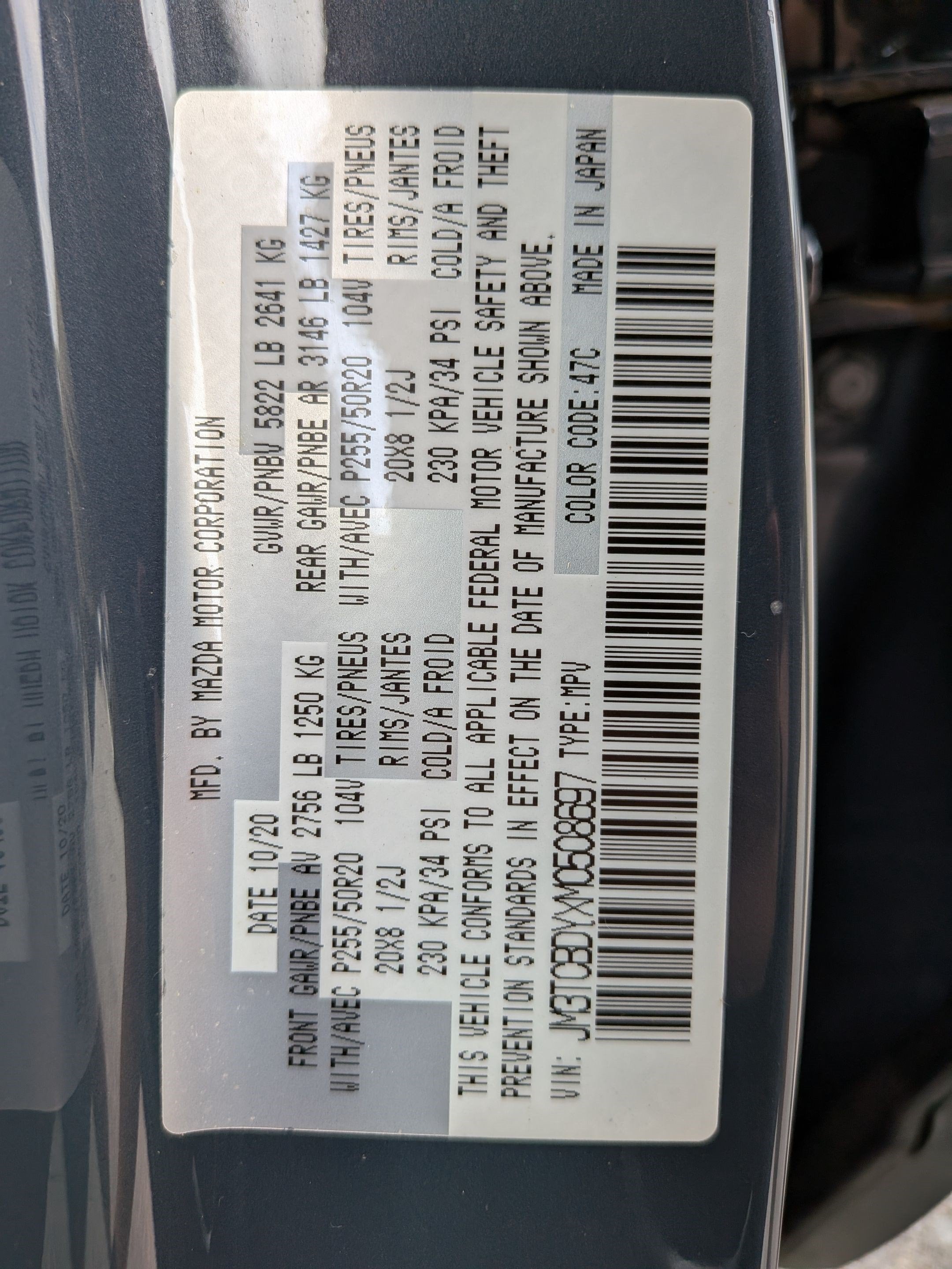 2021 Mazda Mazda CX-9 Carbon Edition