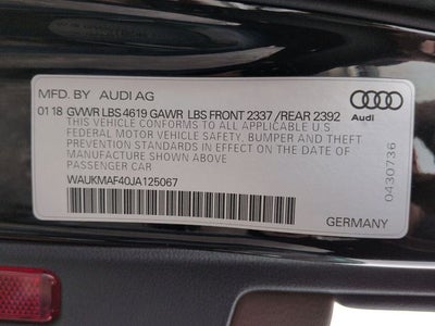 2018 Audi A4 2.0T ultra Premium