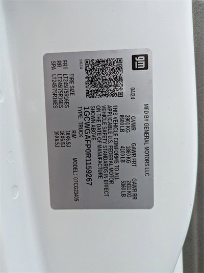 2024 Chevrolet Express 2500 Work Van Cargo