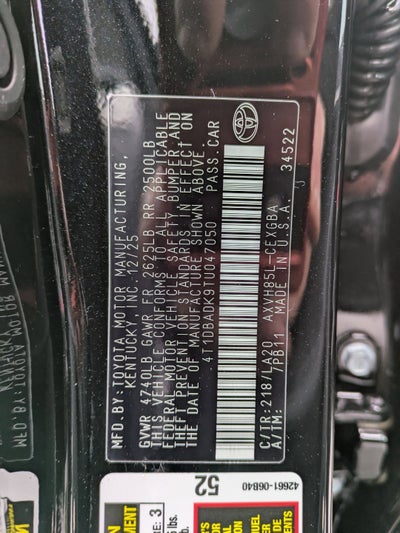 2026 Toyota Camry XLE AWD