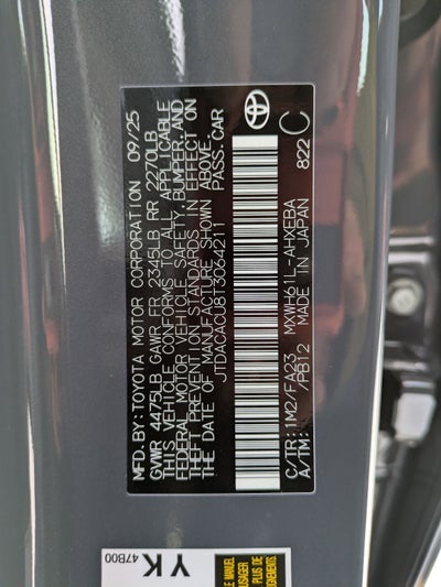 2026 Toyota Prius Plug-in Hybrid SE