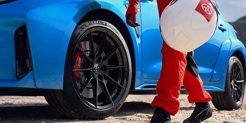 Closeup of wheel well