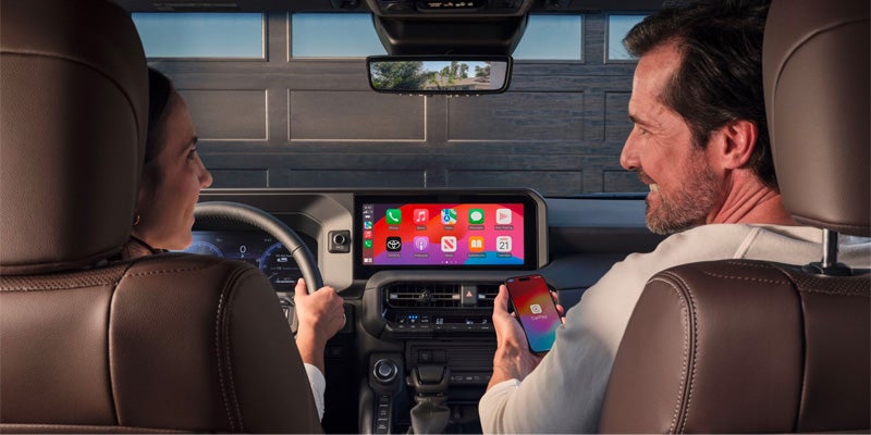 Interior view of seating and touch display