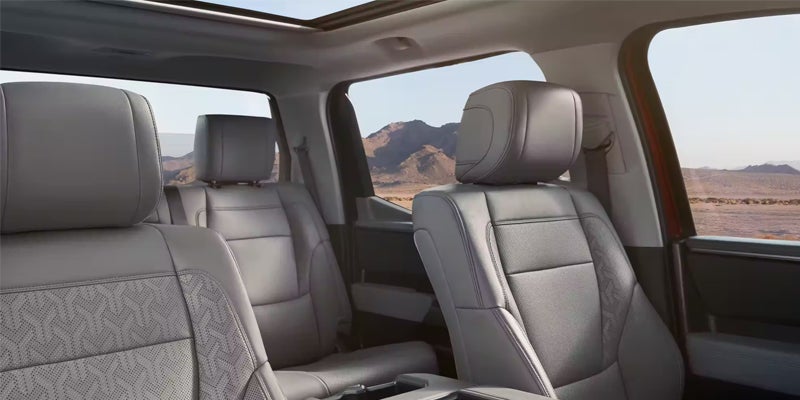 View of the interior of a Toyota Tundra