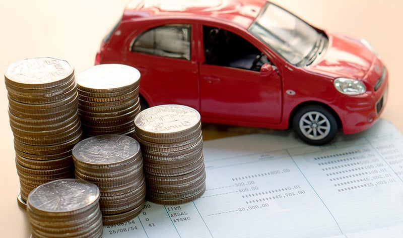 quarters and toy car on desk Steet Toyota of Johnstown in Johnstown NY